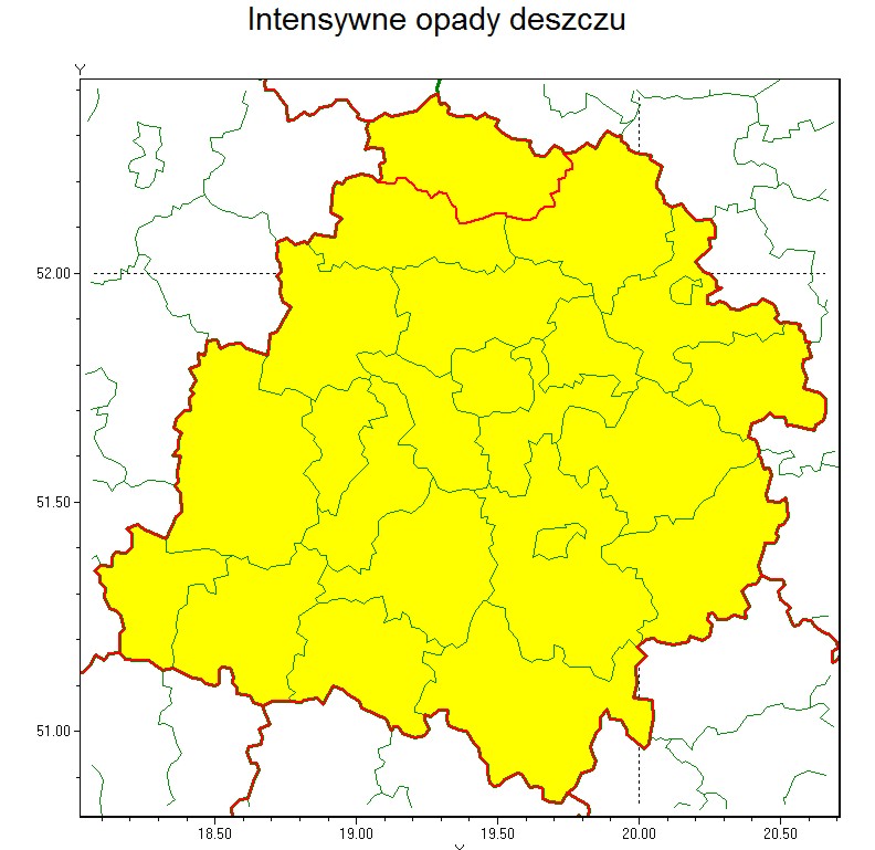 Ostrzeżenie meteorologiczne Nr 72