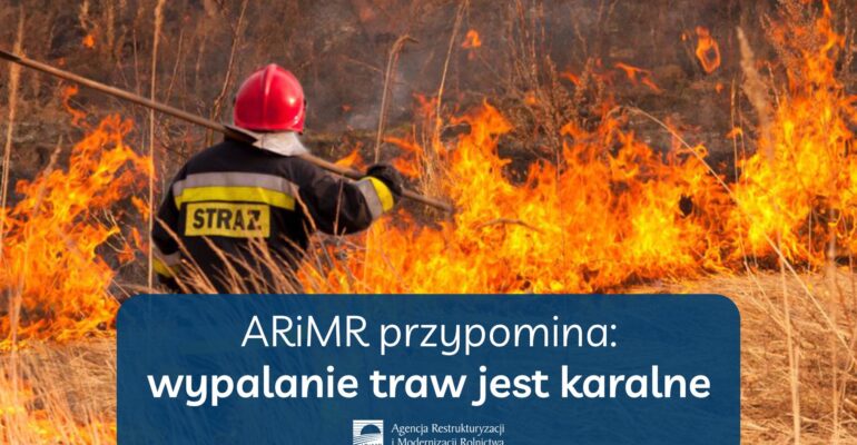 ARiMR przypomina: wypalanie traw jest karalne