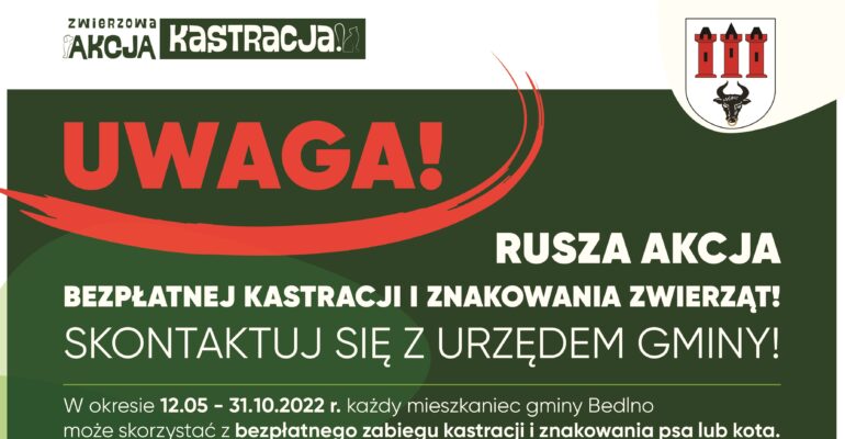 RUSZA AKCJA BEZPŁATNEJ KASTRACJI I ZNAKOWANIA ZWIERZĄT!