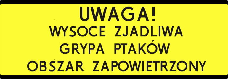 WYSOCE ZJADLIWA GRYPA PTAKÓW - GMINA GRABÓW - OBSZARY ZAPOWIETRZONE I ZAGROŻONE