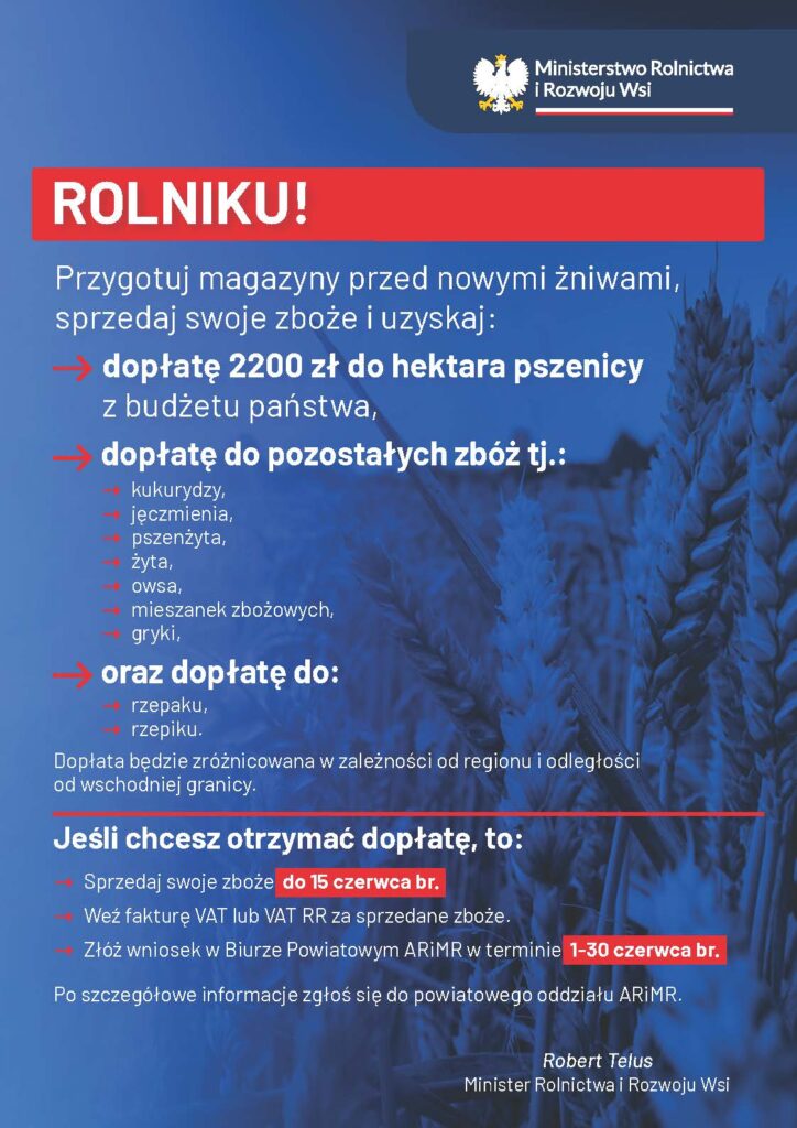 Dopłaty do zbóż
