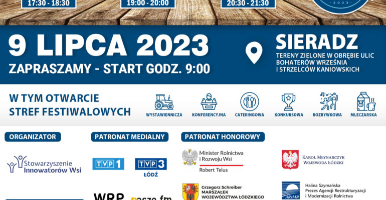 II ŁÓDZKI FESTIWAL MLEKA JUŻ 9 LIPCA W SIERADZU