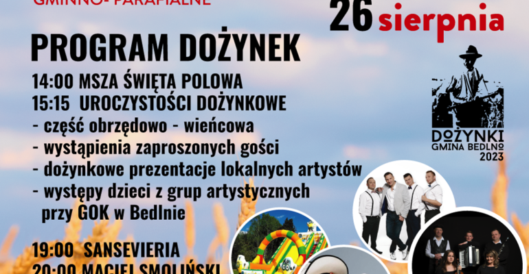 Zapraszamy Na Dożynki Gminno-Parafialne.