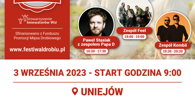 OGÓLNOPOLSKI FESTIWAL DROBIU JUŻ 3 WRZEŚNIA W UNIEJOWIE