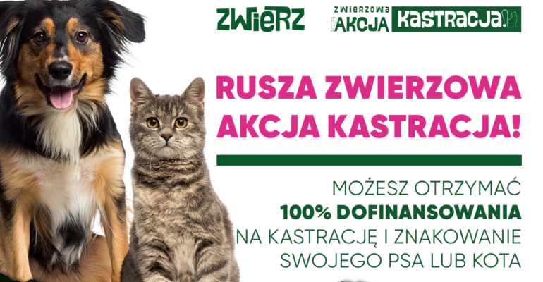 RUSZA AKCJA BEZPŁATNEJ KASTRACJI I ZNAKOWANIA ZWIERZĄT! SKONTAKTUJ SIĘ Z URZĘDEM GMINY!