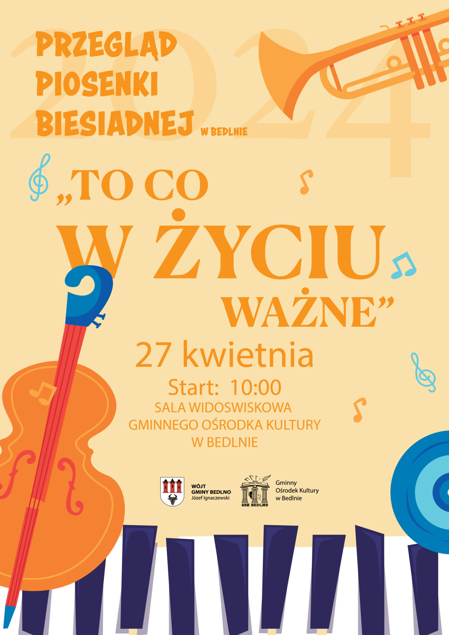 Zapraszamy wszystkich mieszkańców na Przegląd Piosenki Biesiadnej „TO CO W ŻYCIU WAŻNE”