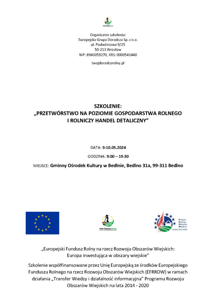 Zapraszamy na szkolenia