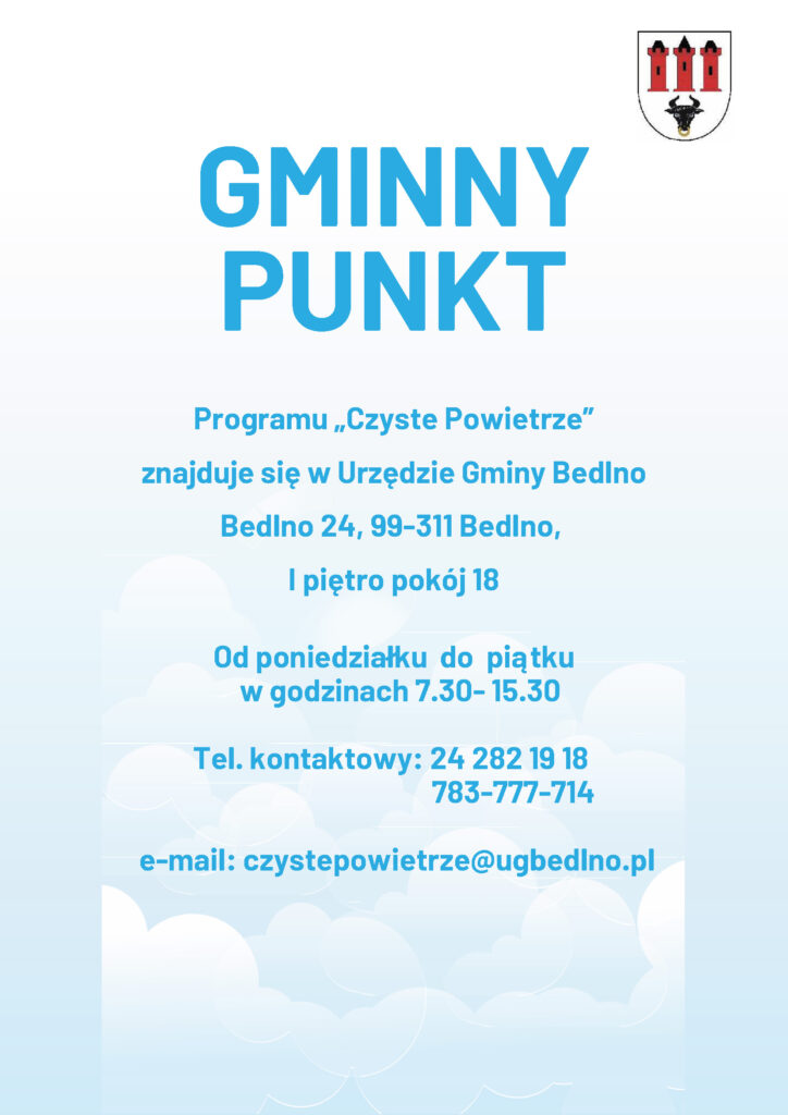 Czas pracy punktu Konsultacyjno-Informacyjnego Programu Czyste Powietrze